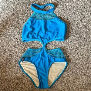 Kandi Kouture Turquoise Cutout Leotard